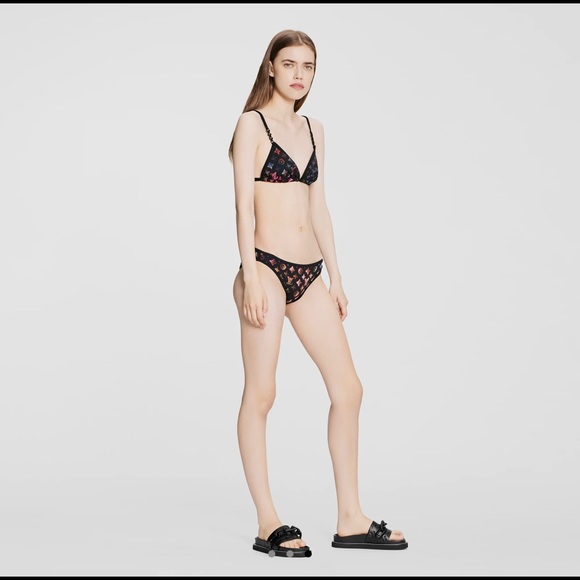 Louis Vuitton NEON MAHINA MONOGRAM BIKINI TOP Size 34 - Picture 4 of 9